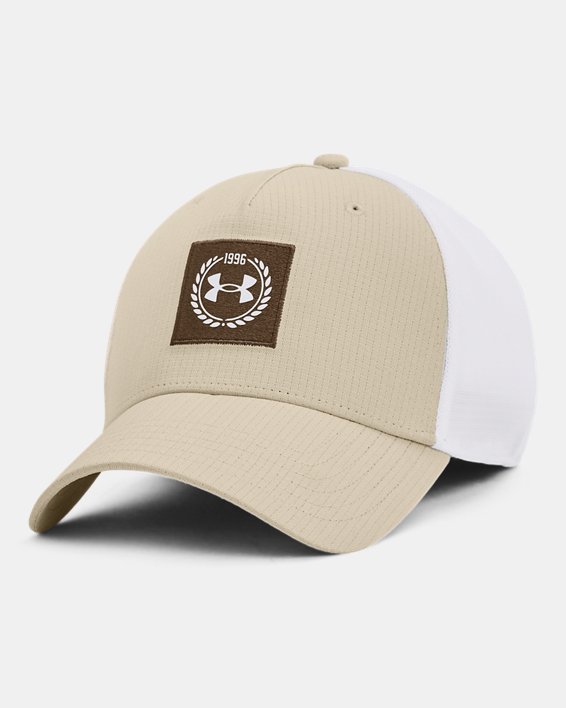 Men's UA Iso-Chill Armourvent™ Trucker Hat, Brown, pdpMainDesktop image number 0